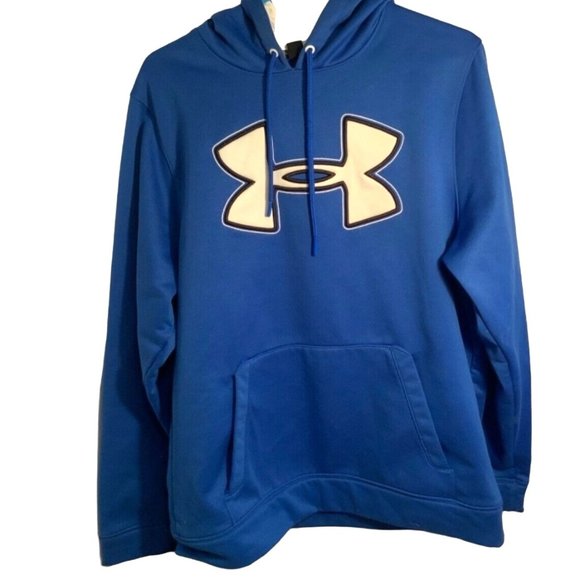 Under Armour Loose Coupe Lache Hoodie Size MD Kangaroo Pocket Royal Blue - Picture 2 of 16
